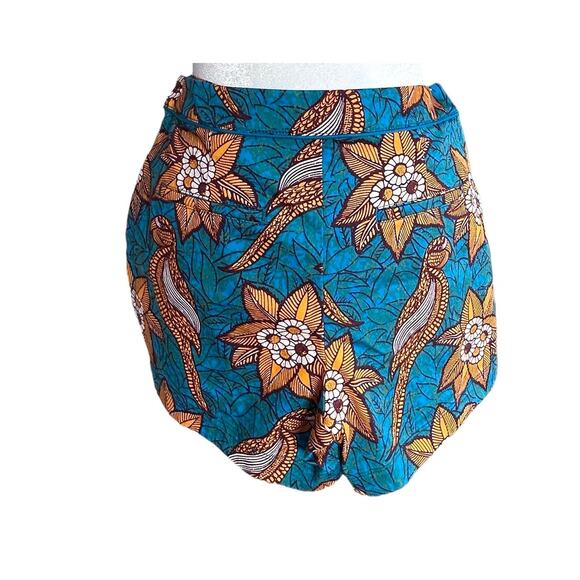 Anthropologie Elevenses Shorts Women 8 Floral Birds Hawaiian Tropical Resortwear - Picture 8 of 12